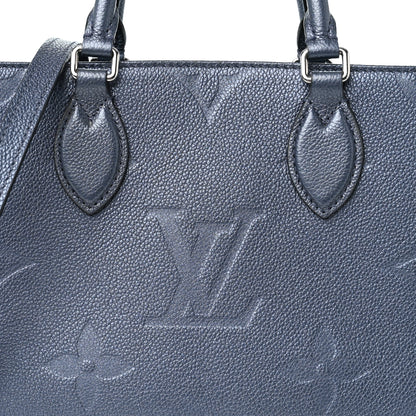 Louis Vuitton Metallic  Empreinte Monogram Giant Onthego PM Navy Nacre 7 of 9