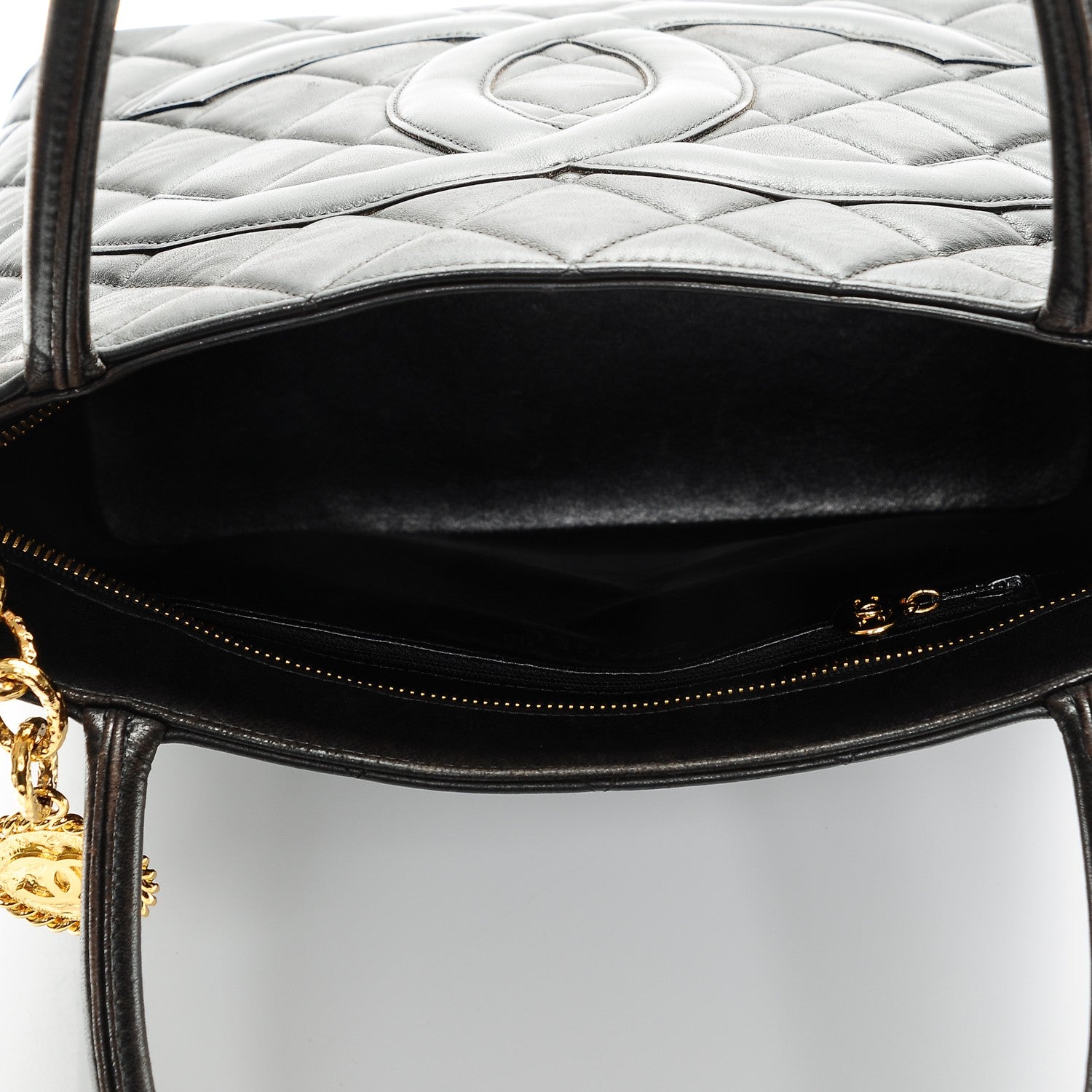 Chanel Lambskin Quilted Medallion Tote Black 5 of 8