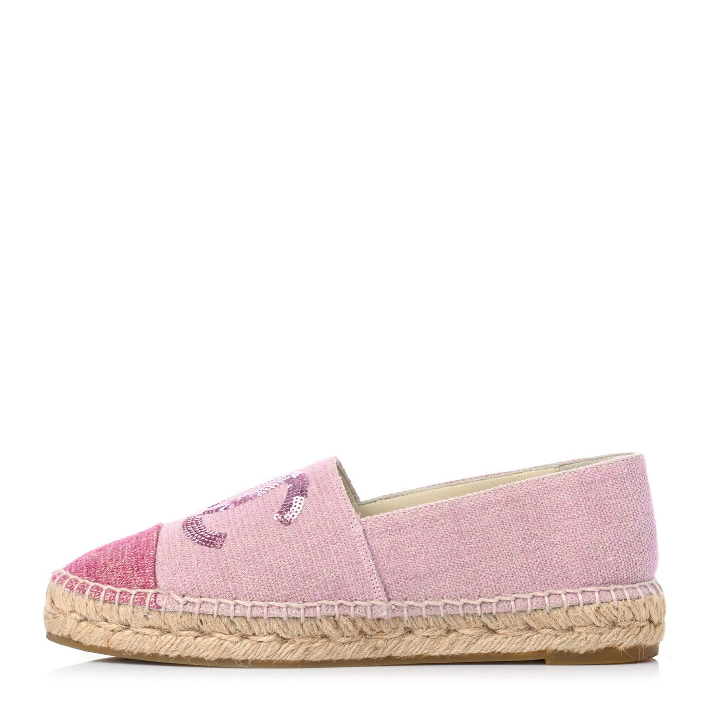Toile Sequin CC Espadrilles 37 Pink Dark Pink