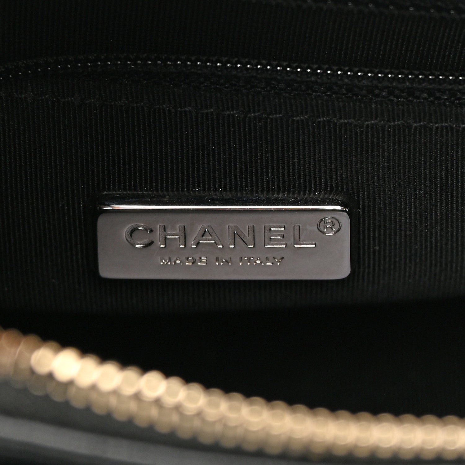 Chanel Calfskin Crocodile Embossed Small Gabrielle Cocodile Hobo Black 6 of 10