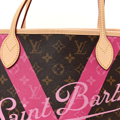 Louis Vuitton Monogram Saint Barth V Neverfull MM Hot Pink 9 of 11