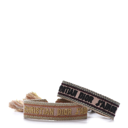 Christian Dior Woven Cotton J'Adior Friendship Bracelet Set Nude 1 of 6