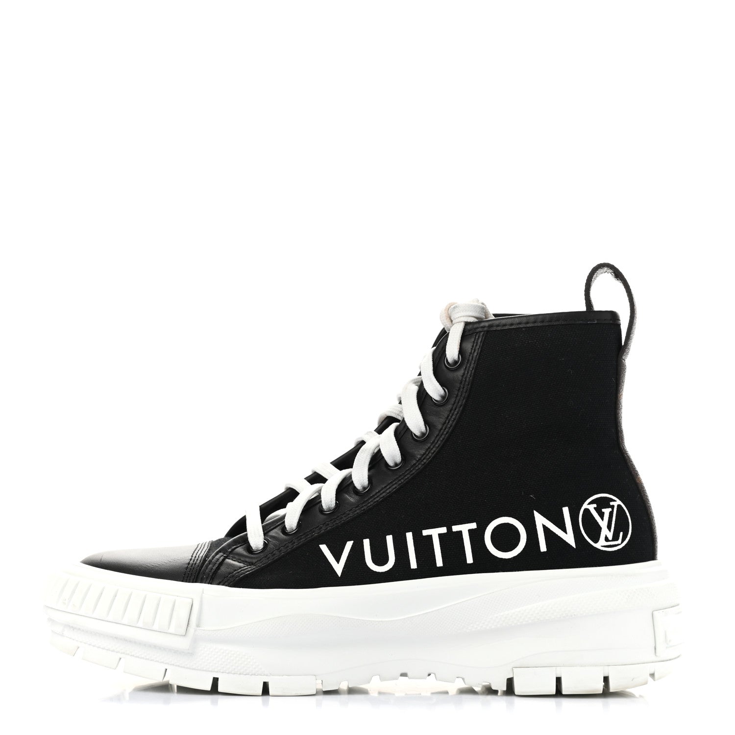 Louis Vuitton Canvas LV Squad Sneaker Boots 38.5 Black 1 of 11