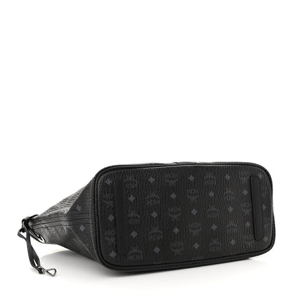 MCM Visetos Medium Liz Reversible Shopper Tote Black 4 of 16