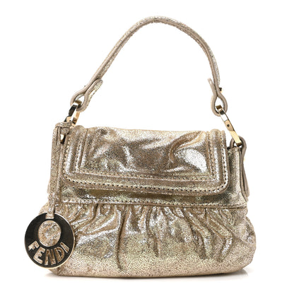 Fendi Metallic Nappa Mini Chef Shoulder Bag Gold 1 of 10