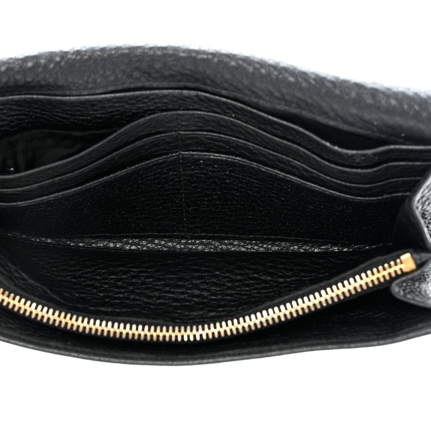 Vitello Daino Continental Flap Wallet Black