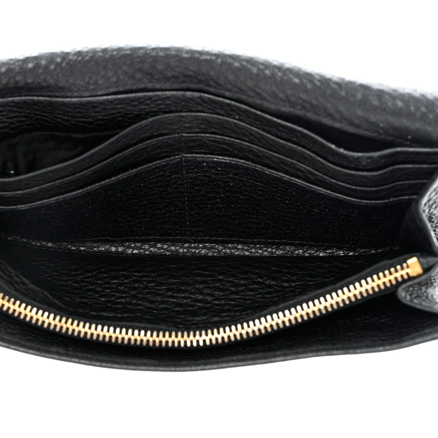 Prada Vitello Daino Continental Flap Wallet Black 5 of 11