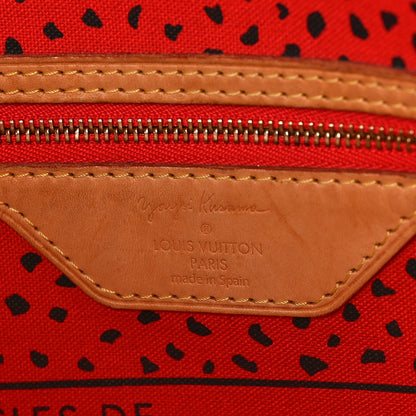 Louis Vuitton Monogram Kusama Waves Neverfull MM Red 5 of 7
