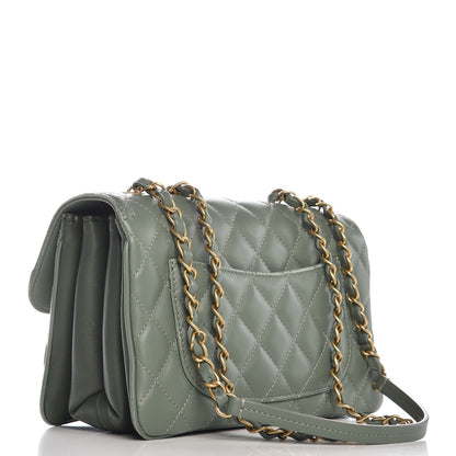 Chanel Lambskin Quilted Coco Vintage Flap Green 4 of 14