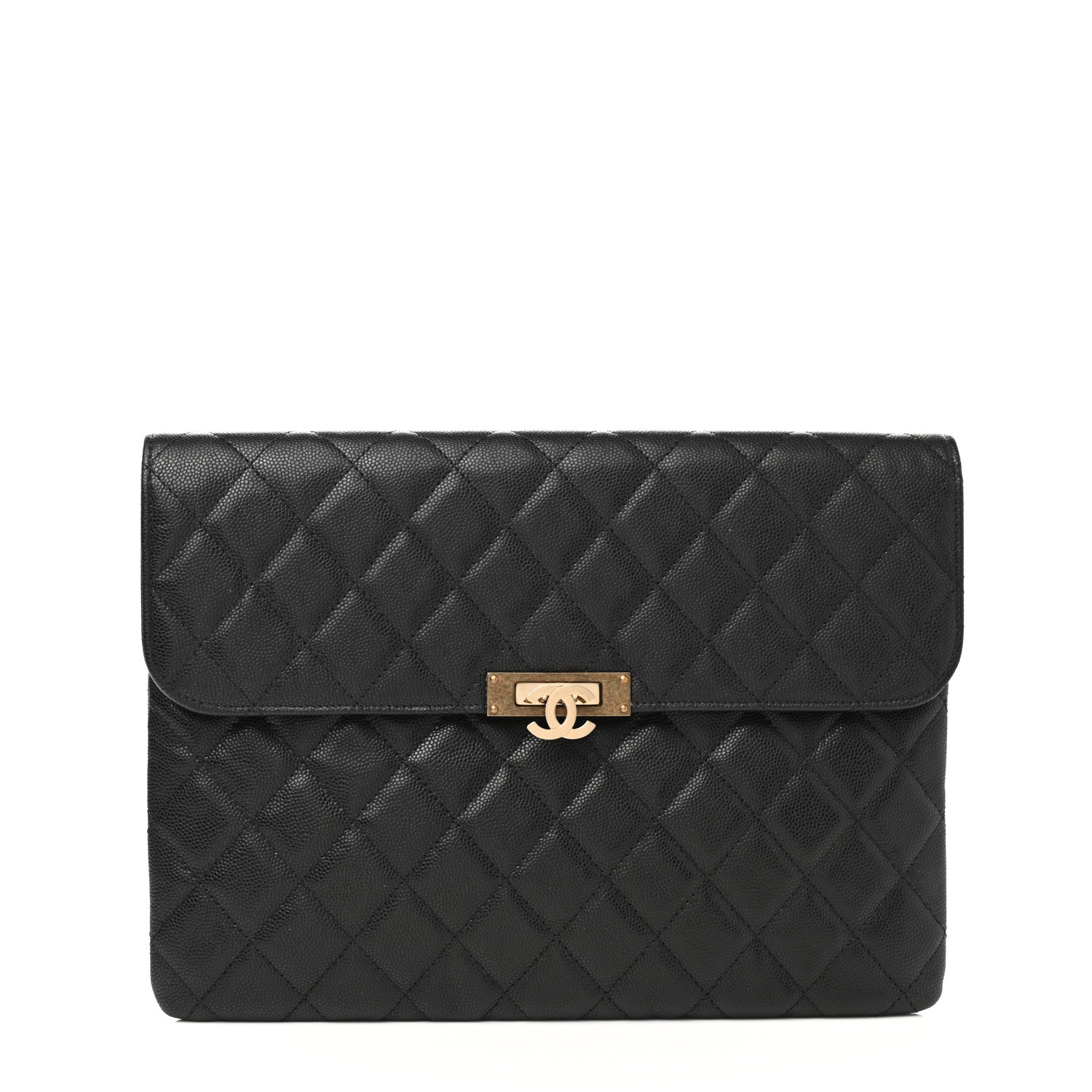 Chanel Caviar Quilted Medium Golden Class Pouch Black 1 of 7