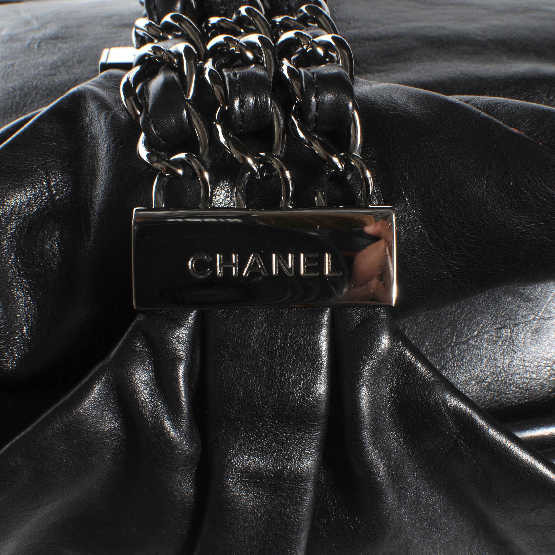 Chanel Lambskin Mini Rock and Chain Hobo Black 5 of 8