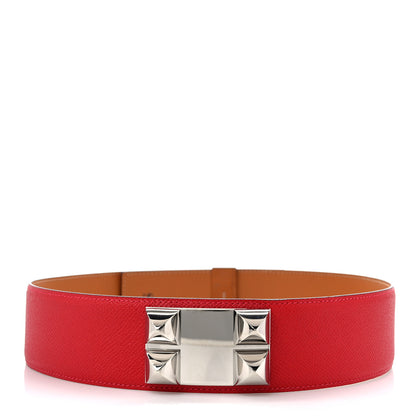Hermes Epsom Collier De Chien CDC Belt 70 28 Rouge Casaque 2 of 6