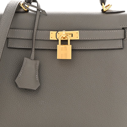 Hermes Togo Kelly Retourne 25 Gris Meyer 8 of 12