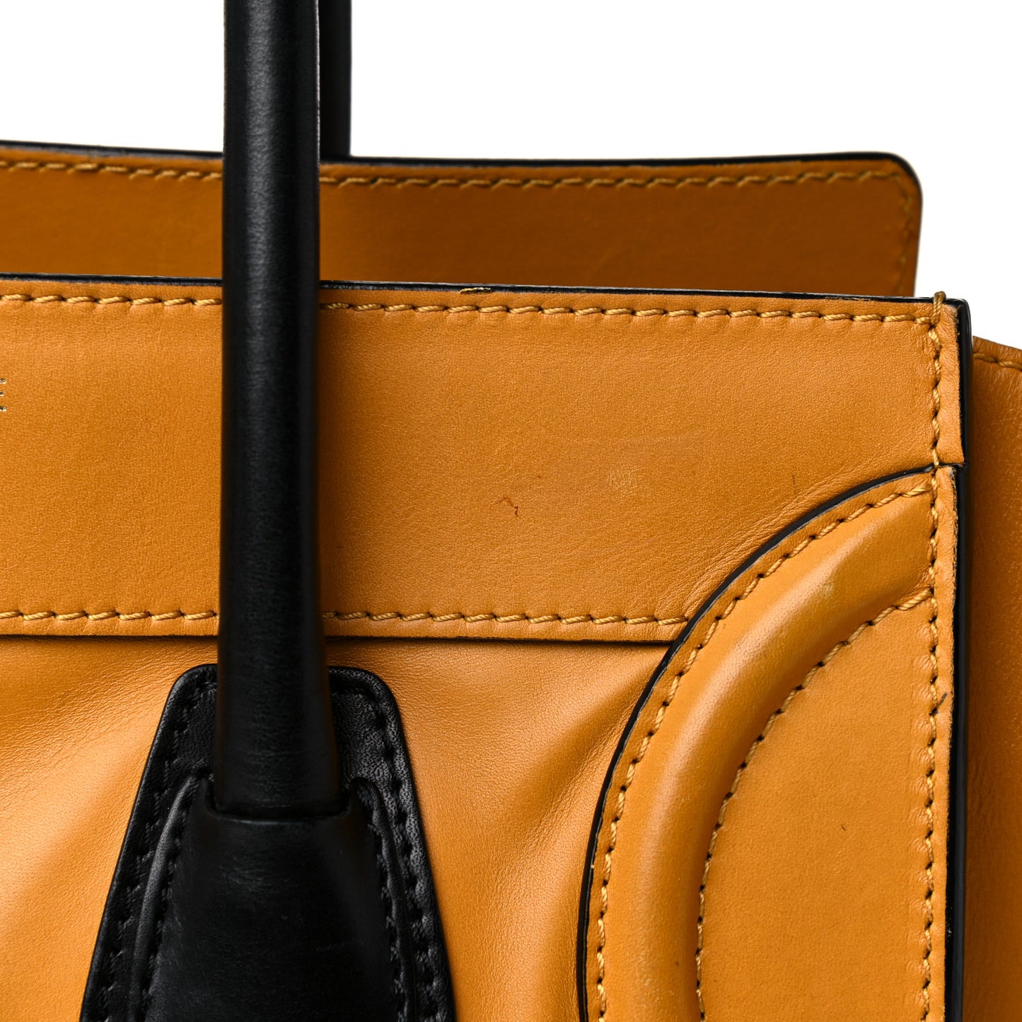 Smooth Calfskin Micro Luggage Amber
