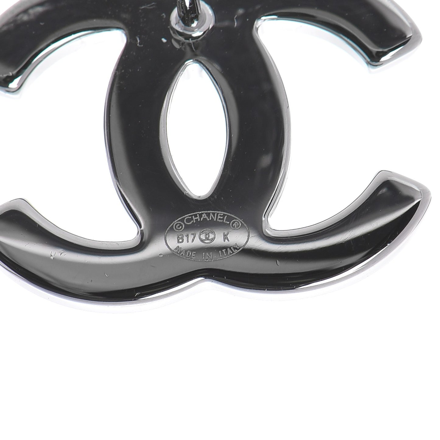 Iridescent Crystal CC Earrings Silver Multicolor