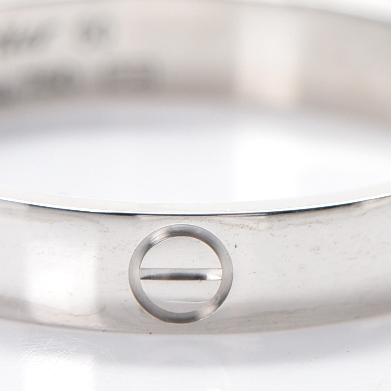 Cartier 18K White Gold 4mm LOVE Wedding Band Ring 60 9 5 of 6