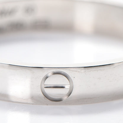 Cartier 18K White Gold 4mm LOVE Wedding Band Ring 60 9 5 of 6