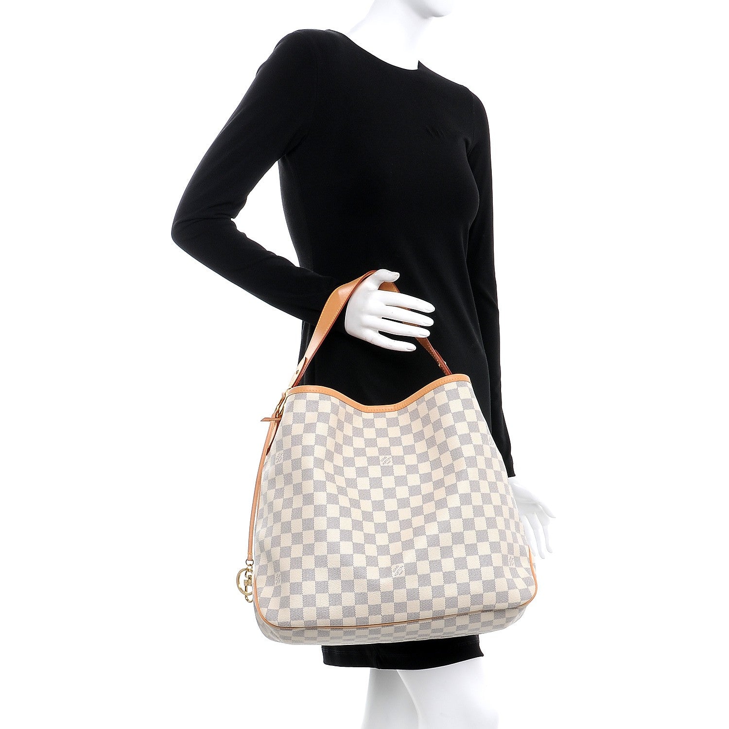 Louis Vuitton Damier Azur Delightful MM Pink 2 of 8