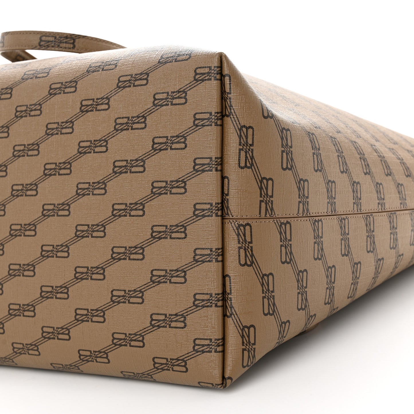 Coated Canvas BB Monogram Large Signature East West Shopper Bag Beige Brown