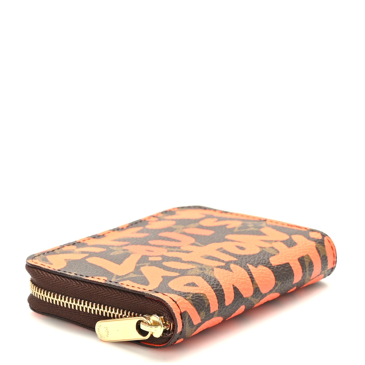 Monogram Graffiti Zippy Coin Purse Wallet Orange