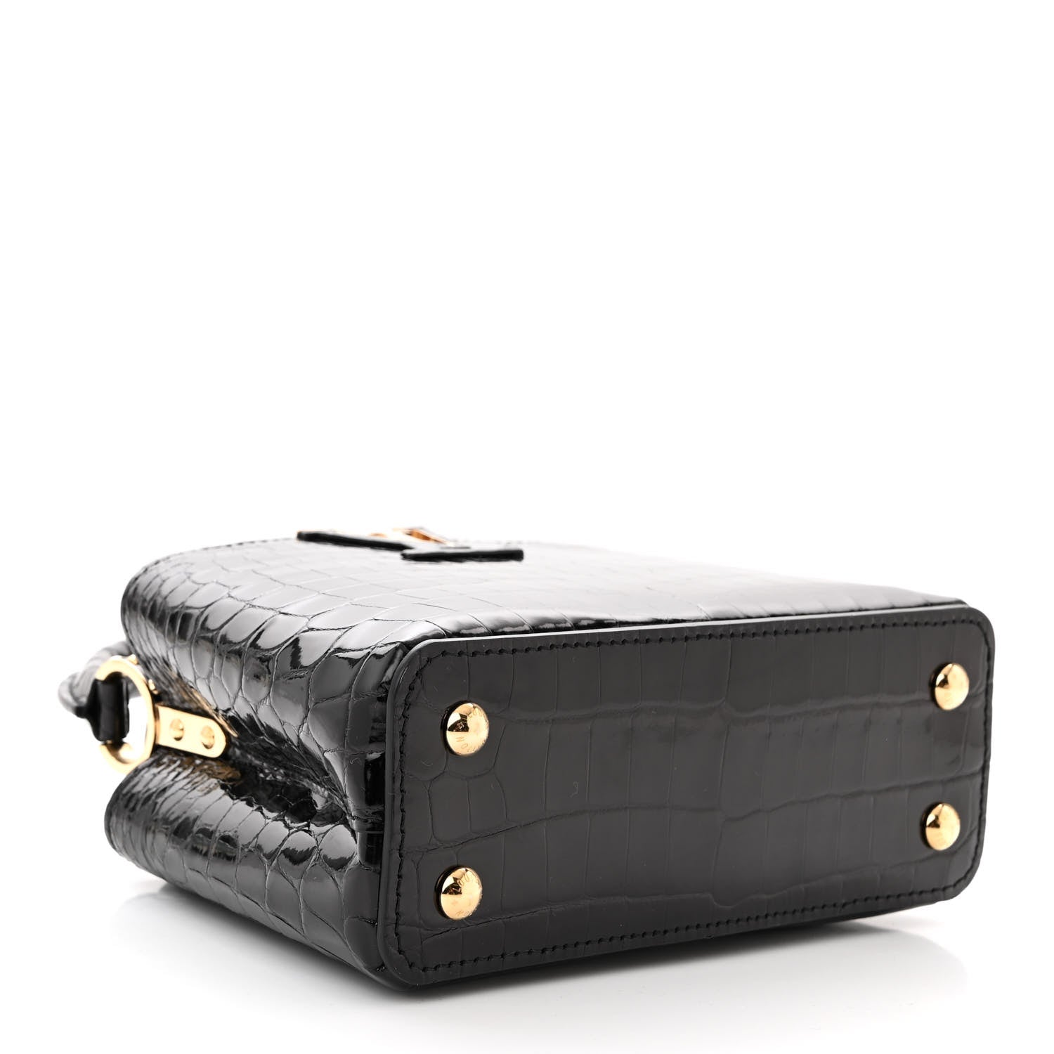 Louis Vuitton Crocodile Mini Capucines Black 4 of 10