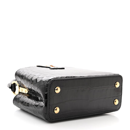 Louis Vuitton Crocodile Mini Capucines Black 4 of 10