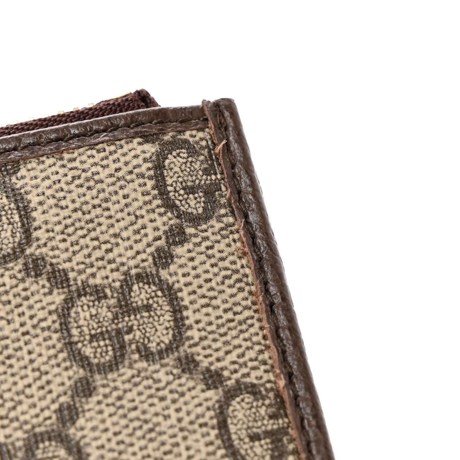 Gucci GG Supreme Monogram Web Ophidia Zip Card Case Brown 8 of 11