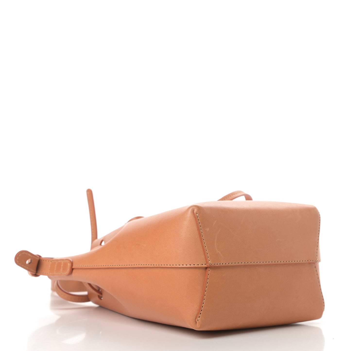 Vegetable Tanned Calfskin Mini Mini Bucket Bag Cammello Sun