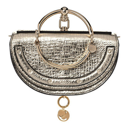 Chloe Metallic Calfskin Small Nile Bracelet Minaudiere Bag Gold 1 of 10