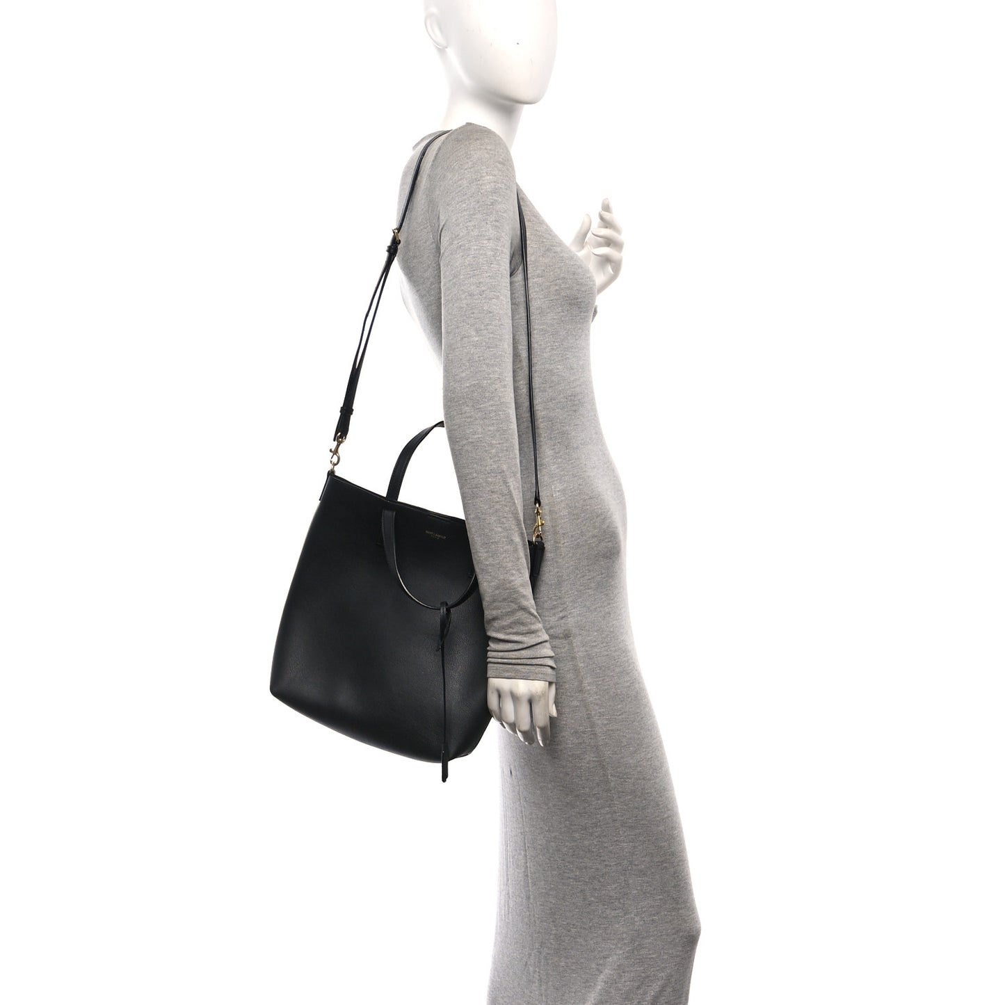 Calfskin Toy Shopping Tote Black