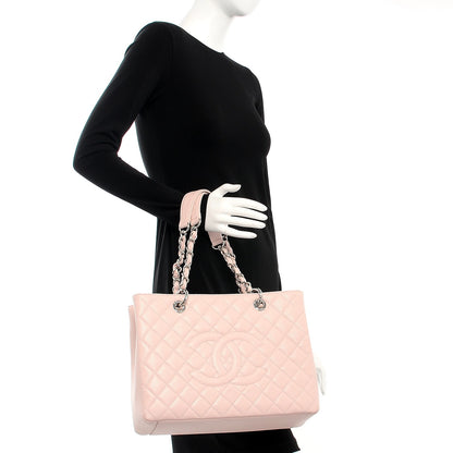 Chanel Caviar Quilted Grand Shopping Tote GST Light Pink 2 of 9