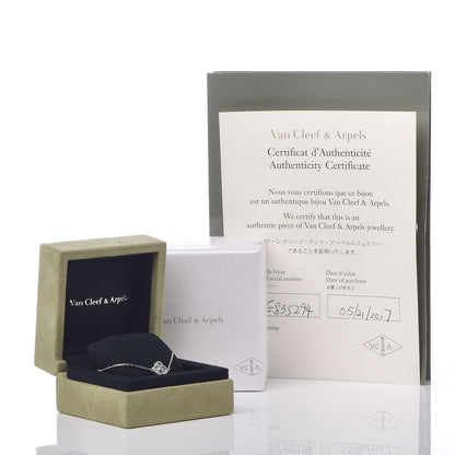 Van Cleef & Arpels 18K White Gold Diamond Sweet Alhambra Bracelet 7 of 7