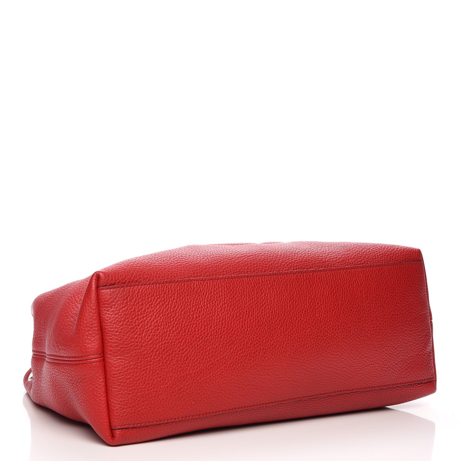 Gucci Pebbled Calfskin Medium Soho Chain Shoulder Bag Tabasco Red 5 of 13