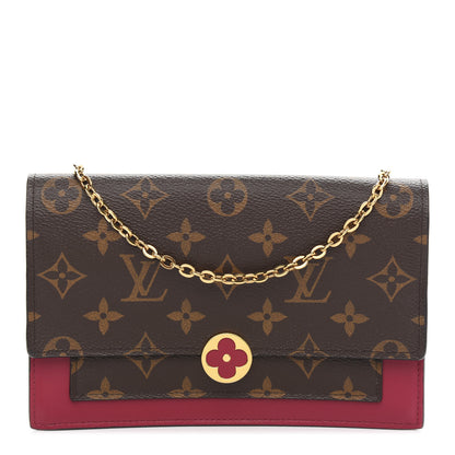 Louis Vuitton Monogram Flore Chain Wallet Fuchsia 1 of 8