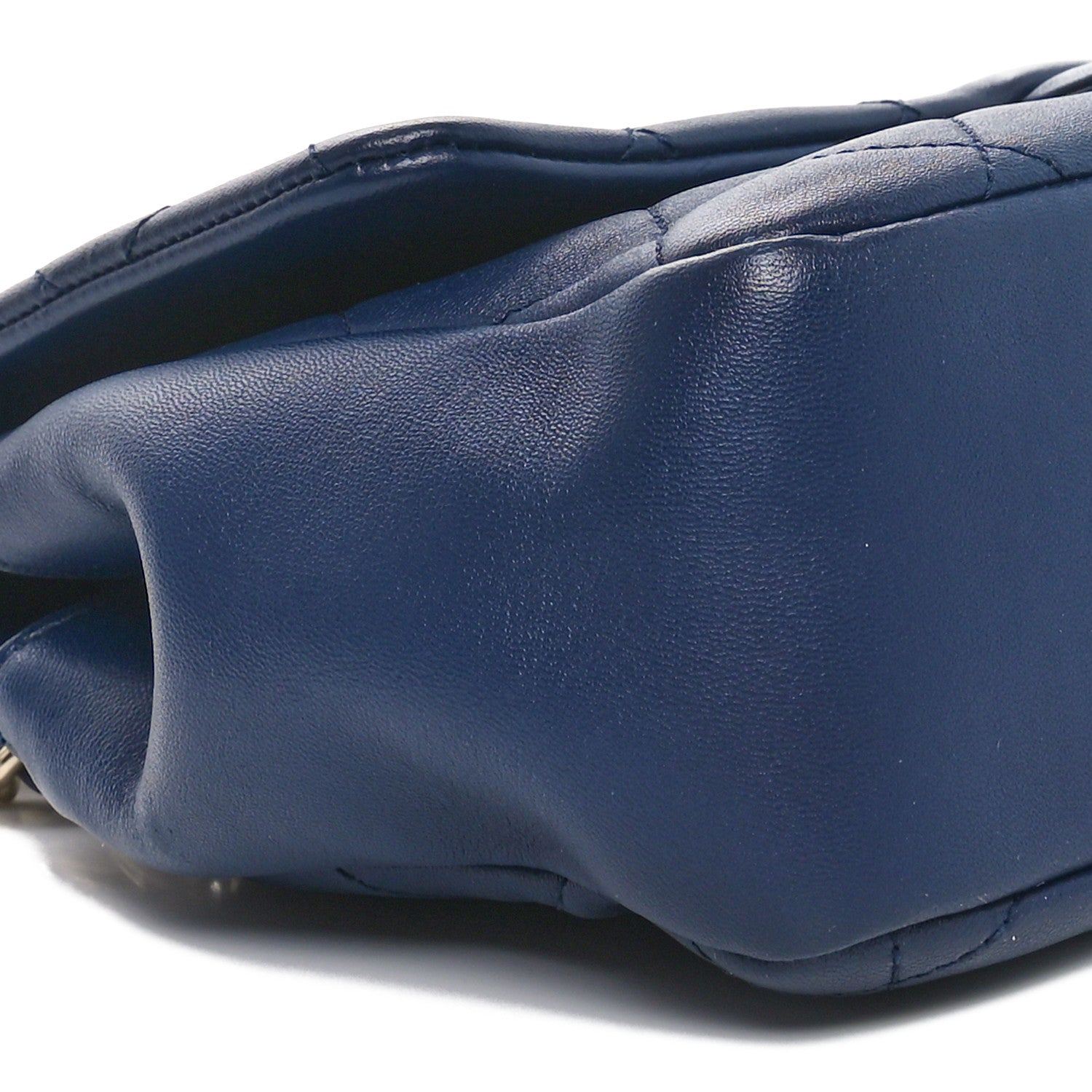 Chanel Lambskin Quilted Resin Bi-Color Chain Flap Bag Navy 9 of 10