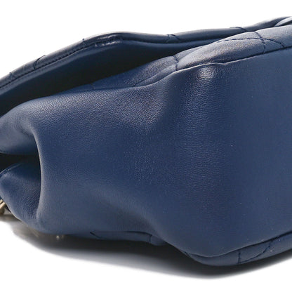 Chanel Lambskin Quilted Resin Bi-Color Chain Flap Bag Navy 9 of 10