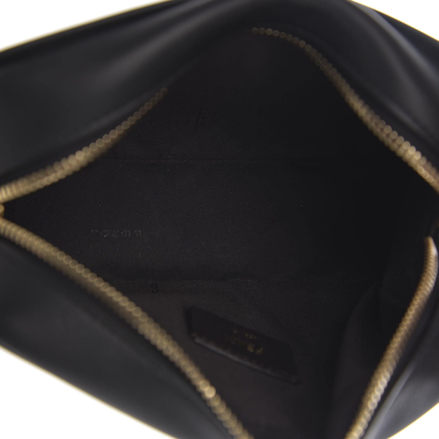 Fendi Glazed Fabric Vitello Century FF 1974 Stamp Patch Mini Camera Case Mogano Panna Black 4 of 9