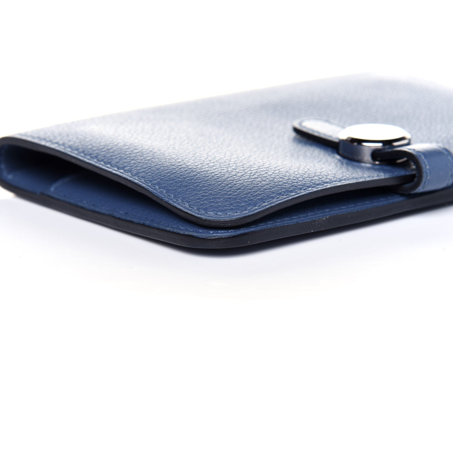 Hermes Togo Dogon Compact Wallet Bleu Brighton 6 of 12