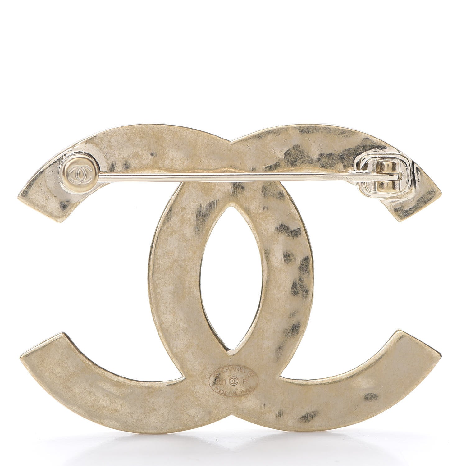Chanel Metal CC Diamond Quilted Brooch Light Gold 3 of 5