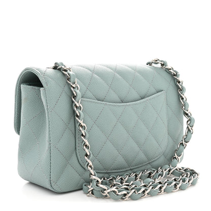 Chanel Caviar Quilted Mini Rectangular Flap Green 3 of 10