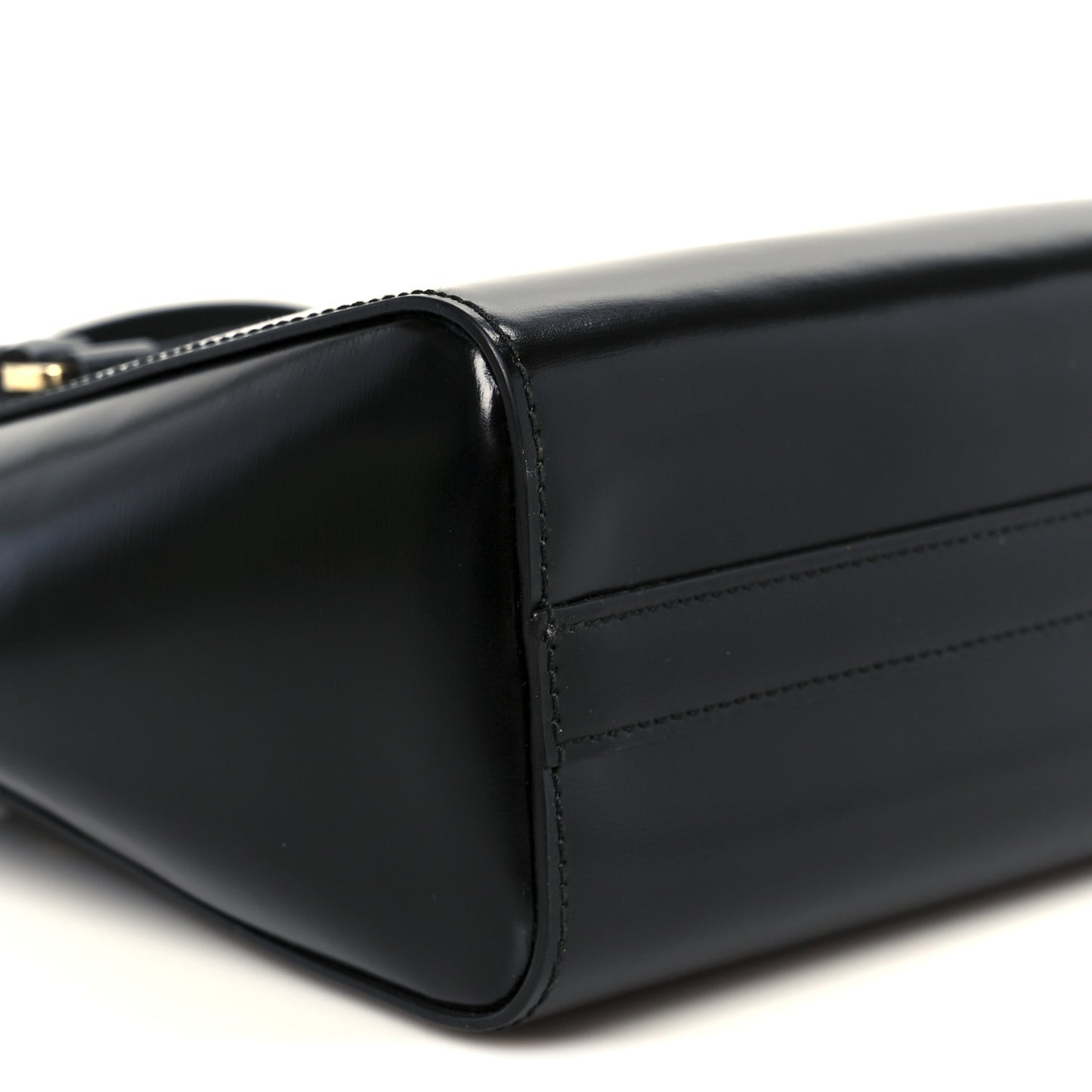 Brushed Calfskin Mini Zippered Crossbody Tote Black