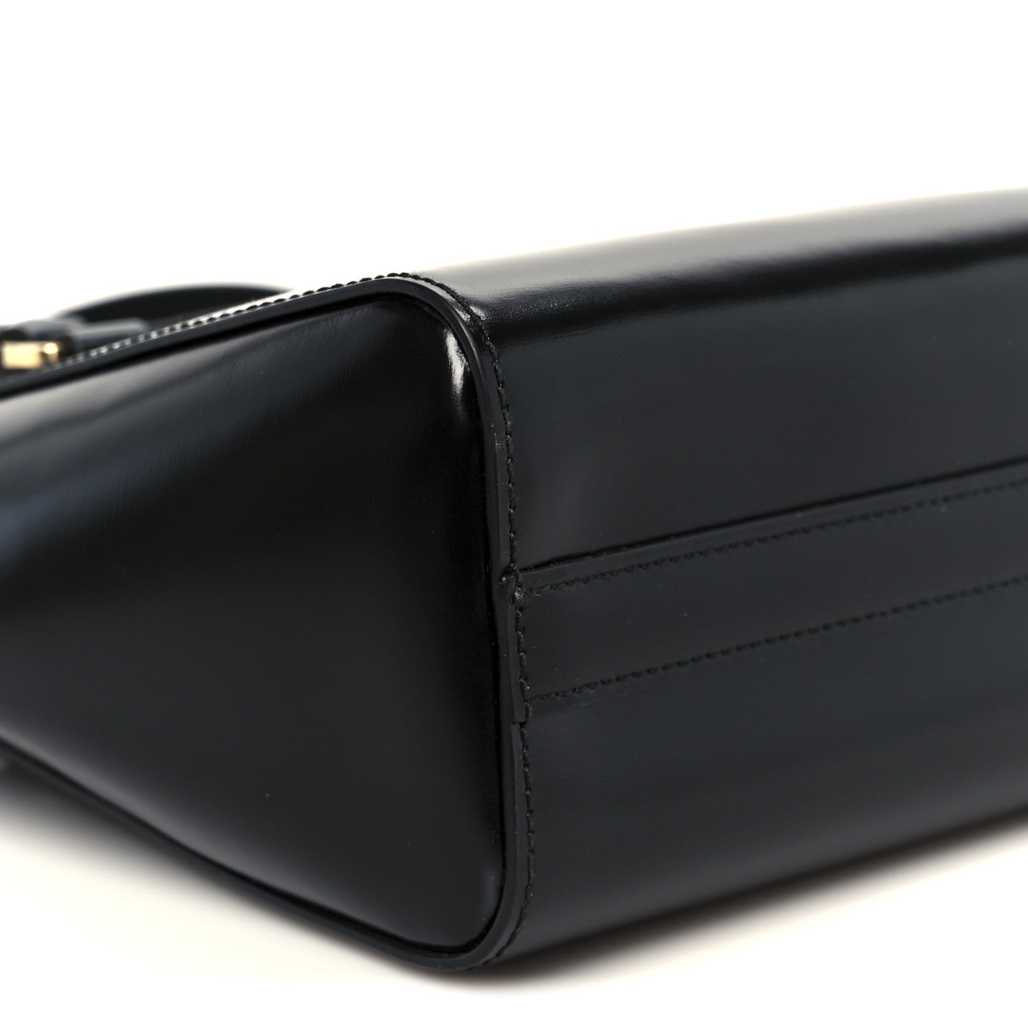 Prada Brushed Calfskin Mini Zippered Crossbody Tote Black 8 of 9