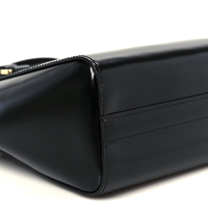 Prada Brushed Calfskin Mini Zippered Crossbody Tote Black 8 of 9