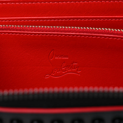Christian Louboutin Calfskin Panettone Spiked Zip Around Wallet Black 6 of 13