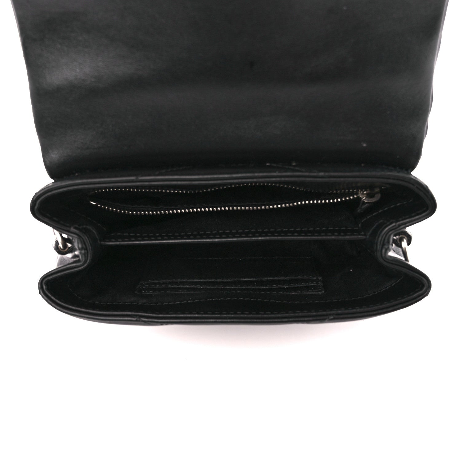 Saint Laurent Calfskin Y Quilted Monogram Toy Loulou Crossbody Bag Black 5 of 12