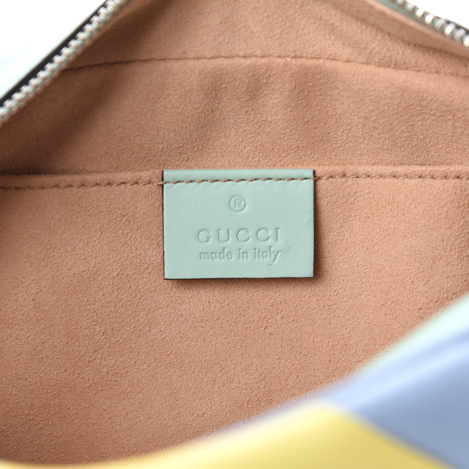 Gucci Calfskin Matelasse Diagonal Small GG Marmont Chain Shoulder Bag Multicolor Pastel 8 of 10