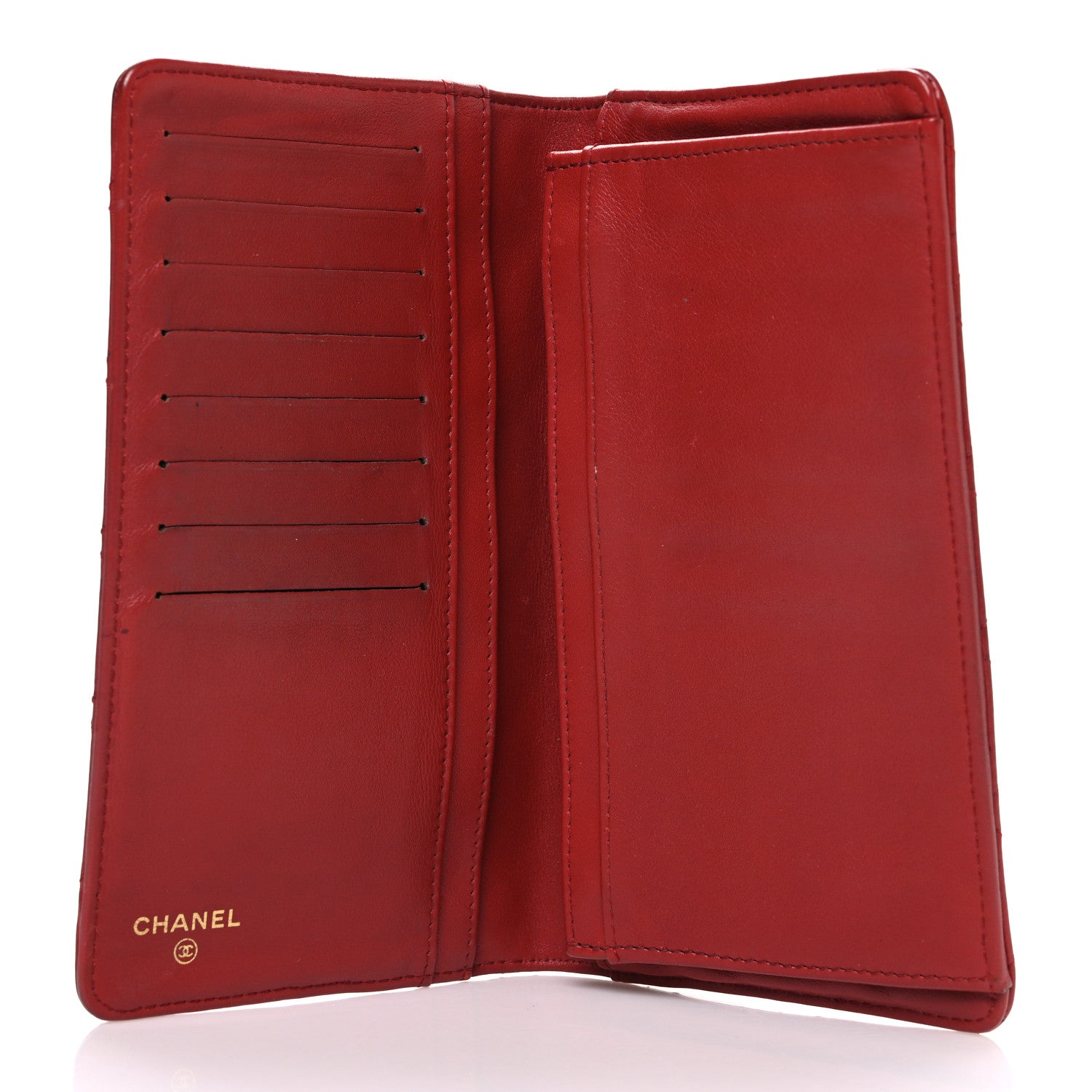 Chanel Aged Calfskin Quilted Reissue 2.55 Yen Wallet Red 5 of 8