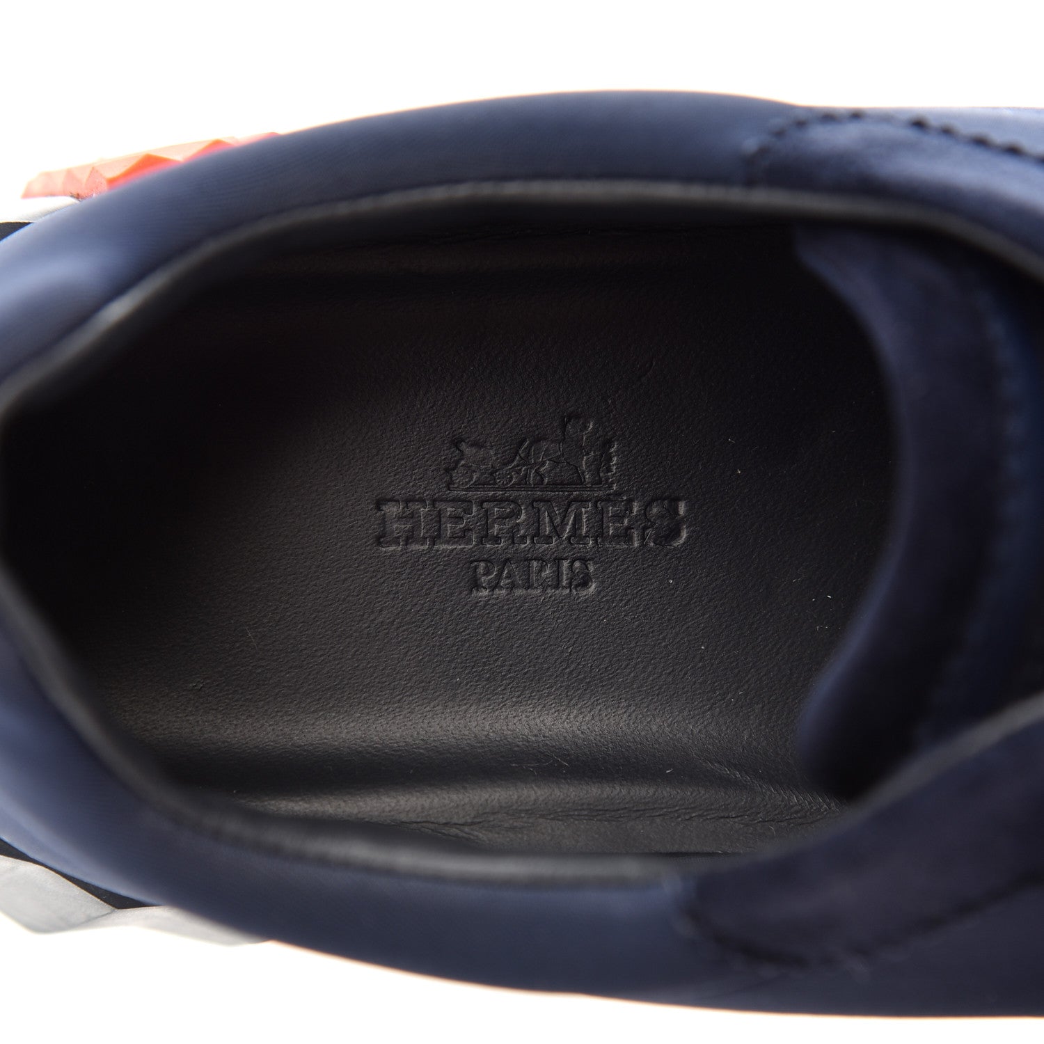 Hermes Technical Jersey Suede Goatskin Bouncing Sneakers 36 Marine 7 of 11