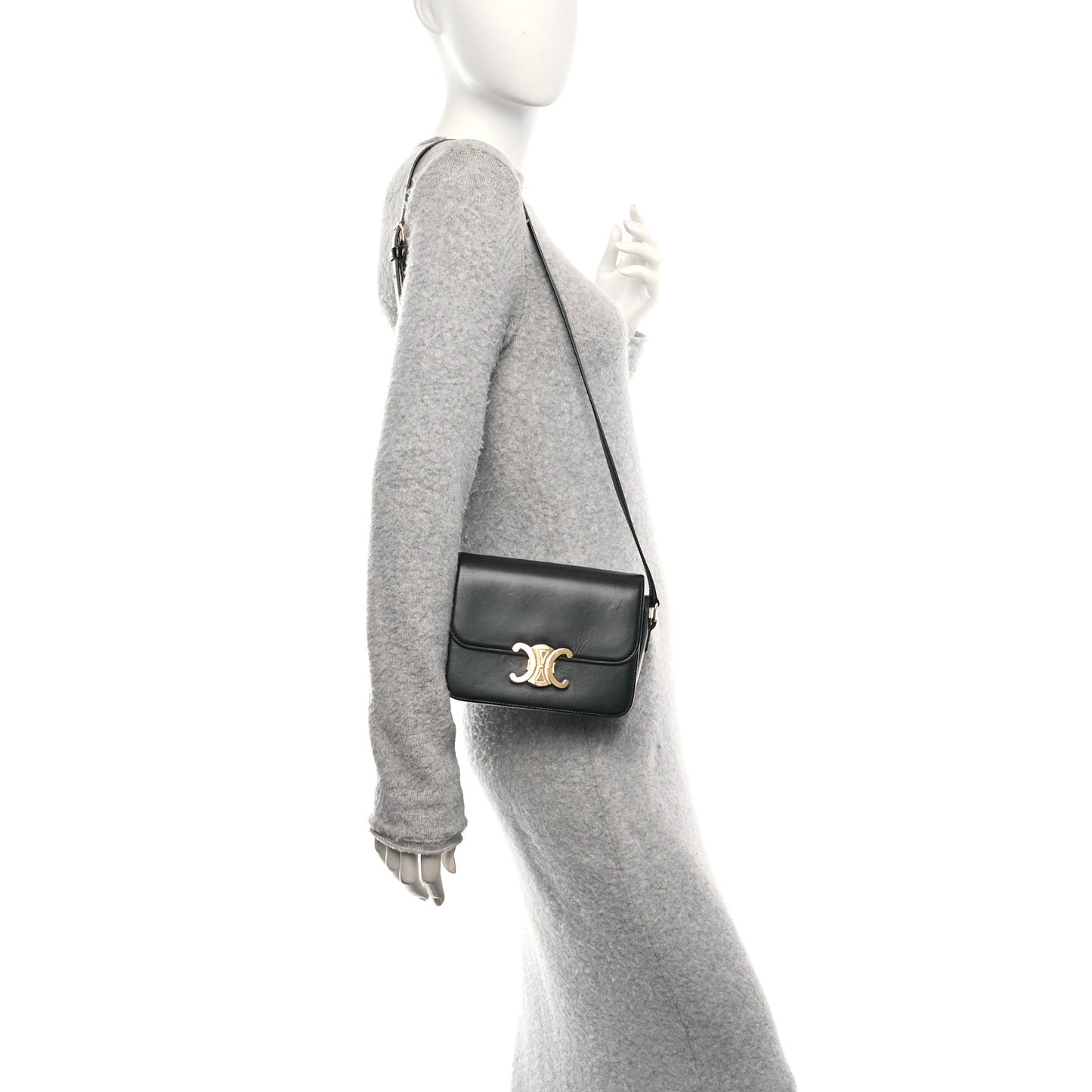 Shiny Calfskin Teen Triomphe Black