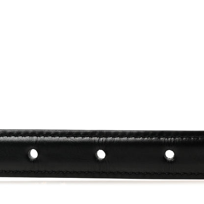 Celine Box Calfskin Medium 25mm Triomphe 80 32 Belt  Black 3 of 6
